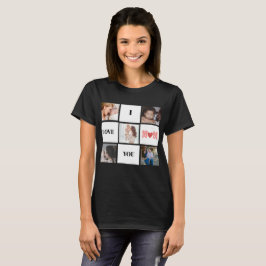 「ママ愛してる」かわいい5枚の写真コラージュTシャツ Tシャツ