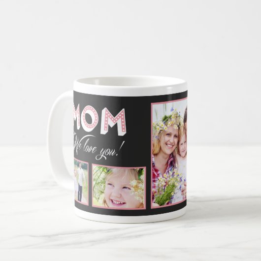 ママ愛してる！カスタム写真マググ コーヒーマグカップ (正面左)