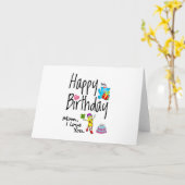 ママ愛してる。誕生日おめでとう。 カード (黄色い花)