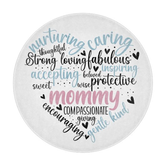 ママ愛気に者の与え優しい カッティングボード (正面)