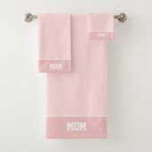 ママ文字オンライトピンクシェード バスタオルセット (インサイチュ)