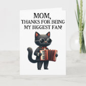 ママ最大のファンおもしろいユーモア・アコーディアンマザーズ・デイ カード (正面)