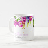 ママ最高のが今までになく美しいフローラの2トーンコーヒーマグ コーヒーマグカップ (正面左)