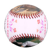ママ最高のピンクの花のお母さんありがとうございます。写真 野球ボール (裏面)