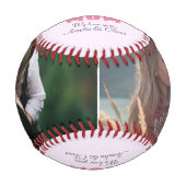 ママ最高のピンクの花のお母さんありがとうございます。写真 野球ボール (正面)