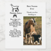 ママ最高のヤギNanna Ever写真名 ワインラベル (シングルラベル)