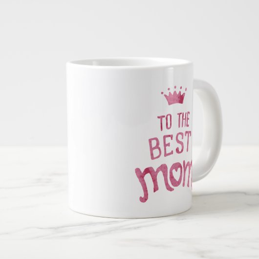 ママ最高のーへ – ジャンボマグ ジャンボコーヒーマグカップ (正面右)