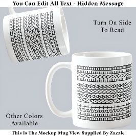 ママ最高のー隠しメッセージ141BWノベルティ コーヒーマグカップ