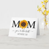 ママ最高の母の日のカードをカスタマイズ カード (黄色い花)