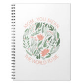 ママ母の日のノートに世界を意味する ノートブック (正面)