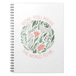 ママ母の日のノートに世界を意味する ノートブック