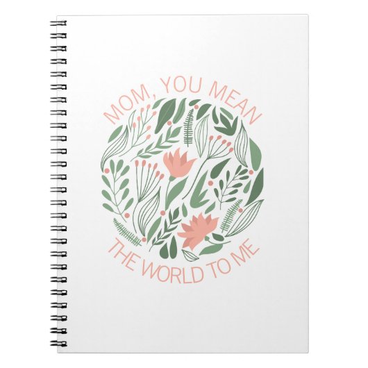 ママ母の日のノートに世界を意味する ノートブック (正面)