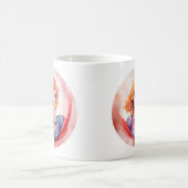 ママ母の日の美女ママと子供 コーヒーマグカップ (中央)