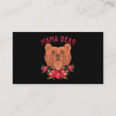 ママ母の日フローラベアファミリーバラかわいいママ 名刺 (裏面)