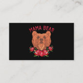 ママ母の日フローラベアファミリーバラかわいいママ 名刺 (正面)