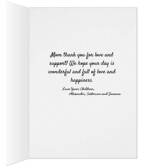 ママ母の日誕生日私たちは好きあなたパーソナライズ (内側 (右))