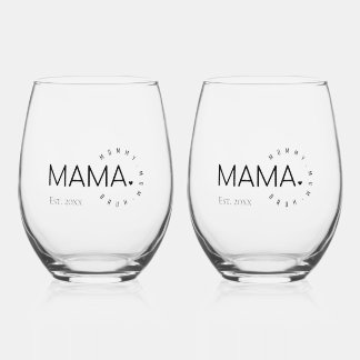ママ母ブルエスト。20xx飲み物用品セット ステムなしワイングラス