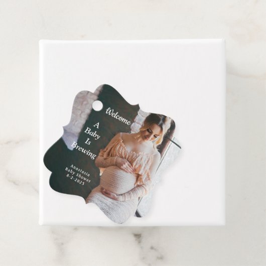 ママ母ベビー醸造ベビシャワーパーソナライズ フェイバータグ (インサイチュ)