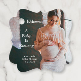 ママ母ベビー醸造ベビシャワーパーソナライズ フェイバータグ