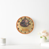 ママ消防士 ラウンド壁時計 (ホーム)