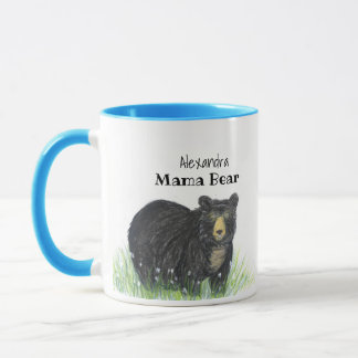 ～ママ熊～黒熊ブルートリムマグカップ マグカップ