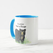 ～ママ熊～黒熊ブルートリムマグカップ マグカップ (正面左)