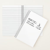 ママ燃料コーヒーシルエット引用文 ノートブック (内側)