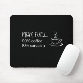 ママ燃料コーヒーシルエット引用文 マウスパッド