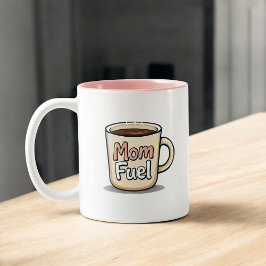 ママ燃料 | コーヒおもしろいー好きママ ツートーンマグカップ