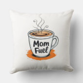 ママ燃料 | コーヒーママの贈り物 | 母おもしろいの日 クッション (裏面)