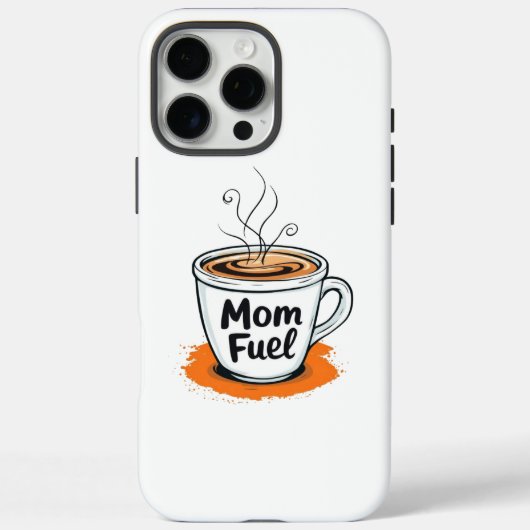 ママ燃料 | コーヒ笑わされるー好きママのプレゼント | Case-Mate iPhoneケース (裏面)