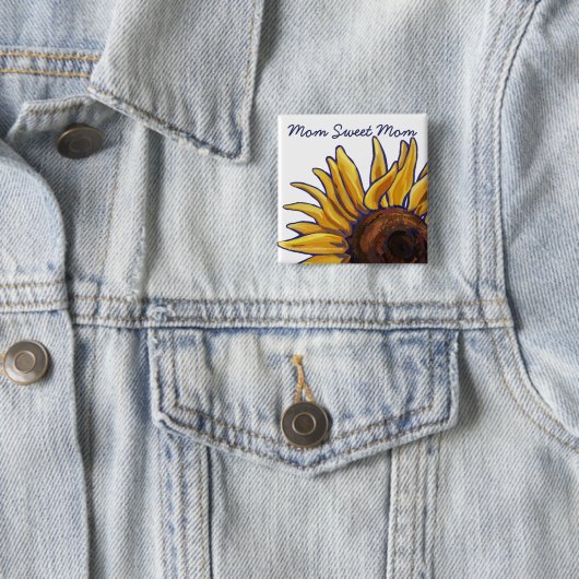 ママ甘いママひまわりアート 缶バッジ (インサイチュ)