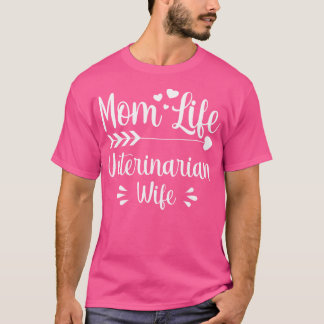 ママ生命獣医の妻の女性動物医モ Tシャツ