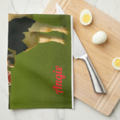 ママ用の牛キッチンタオル キッチンタオル (四つ折り)