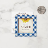 ママ用アドバイス男の子のシャワー挿入 ノートカード (正面/裏面インサイチュ)