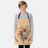 ママ用オールオーバープリントエプロン エプロン (着用した状態)