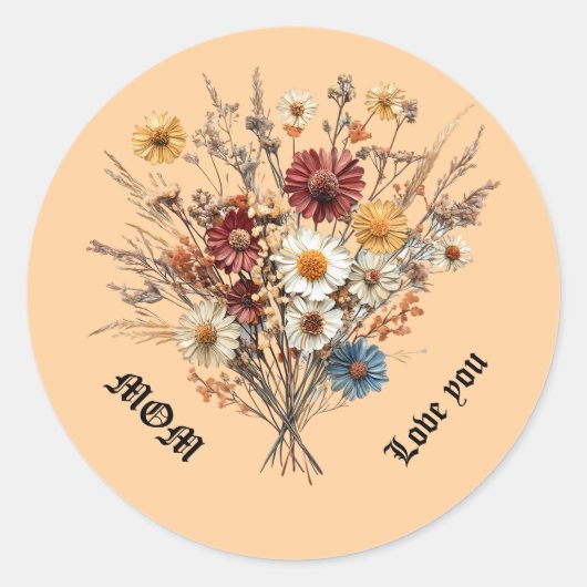 ママ用ステッカー ラウンドシール (正面)