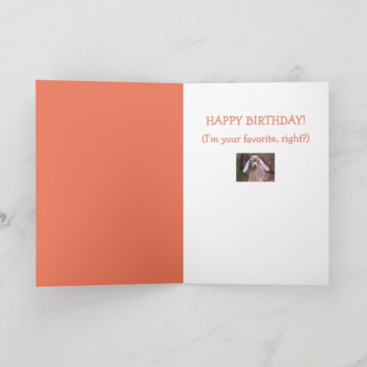 ママ用ベビーヤギ誕生日カード カード (内部)