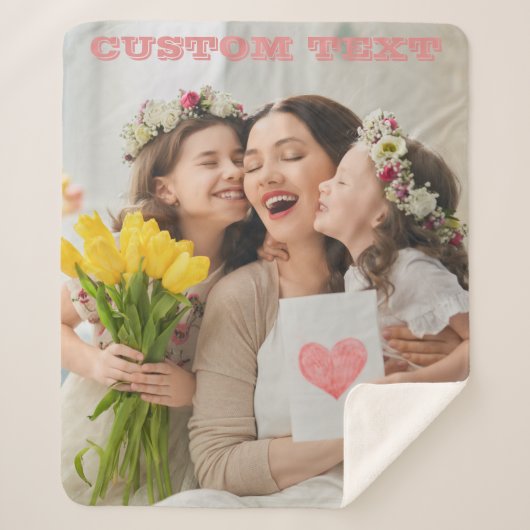 ママ用毛布ギフト シェルパブランケット (正面)