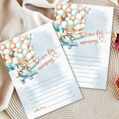 ママ用熊ベビーシャワーゲームアドバイス 出欠カード