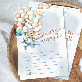 ママ用熊ベビーシャワーゲームアドバイス 出欠カード