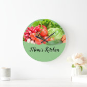 ママ用生野菜キッチンクロック ラージ壁時計 (ホーム)