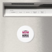 ママ看護師 ビンテージ風彫刻Tシャツ Nothing Scares Me マグネット (インサイチュ (食洗機))