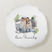 ママ私たちの家族の円枕 ラウンドクッション (裏面)