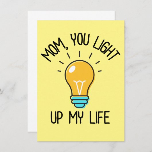ママ私の人生を明るくする//おもしろい母の日 (正面/裏面)