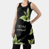 ママ私の最高の友友の水彩紅葉ブラック エプロン (インサイチュ)