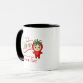 ママ私の頭から愛してるトマトおもしろいママ マグカップ (正面左)