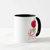 ママ私の頭から愛してるトマトおもしろいママ マグカップ (正面右)