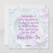 ママ私はあなたを愛するファンタジー紫色の蝶の宇宙 シーズンカード (裏面)