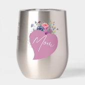 ママ私はあなたを愛する水彩ワイルドフラワーハート (背面)